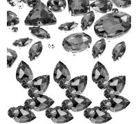 Lurrose 1 Paquet Strass à Coudre Verre pour Diy Décoratives pour Créations Manuelles et Transparent Parfaits pour Vêtements et Accessoires
