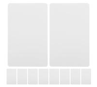 Lurrose 10 Cartes en Plastique Pvc Blanches Cr80 30 Mil, Robustes et Difficiles à Plier, Double Face pour Projets Créatifs et Étiquettes Personnalisables, Pack de 10 Pièces