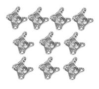 Lurrose 10 Ensembles Code angulaire Supports joint d'angle amovible équerre crochets à angle droit renfort d'angle de meuble amovible acier inoxydable Silver