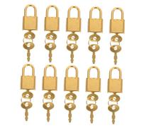 Lurrose 10 Ensembles Mini Padlock With Key Vintage Locks For Travel Bags Treasure Chests Diaries And Suitcases Secure Keyed Small Locks For Keepsake Boxes