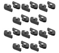 Lurrose 10 Paires Patchs de Protection Bordure Chaussures de Sport, Autocollants de Renforcement pour Œillets de Baskets, Plastique et Métal, Noir, pour Athlètes et Usage Quotidien