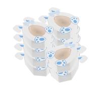 Lurrose 10 Pièces Boîtes Carton De Bonbons Kit D'ornements Pour Mini Banc Porte-clés Mignons Porte-clés Pour Enfants Joli Pendentif Porte-clés Moelleux Bourrage Papier Sky-blue