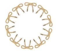 Lurrose 10 Pièces Bouton Arc Boutons En Strass Boutons D'arc Appliques De Broche Jolies Épingles à Cheveux Coudre Des Patchs De Fleurs Col De Manchette Col Rond Crochets Métal Golden
