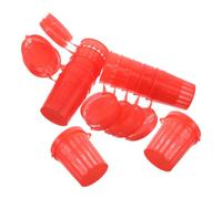 Lurrose 10 Pièces Cage à Appâts Portable Rouge en Plastique, Grosse | Remplacement Rapide de L’appât, Usage Polyvalent, Format Compact 2,7x2,3x2,3 Pouces, Sorties Mer
