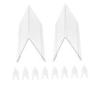 Lurrose 10 pièces Chevalets de Table Acrylique Transparent Supports Triangulaires Résistants pour Cartes de Placement Numéros de Table Mariage Présentoirs Polyvalents pour Conférences et