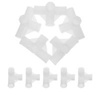 Lurrose 10 Pièces Connecteur de Tringle de Placard pour Organisation en Plastique Blanc à Quatre Voies, Optimise l'espace Accessoire Polyvalent pour Séchoir et Placard à Chaussures