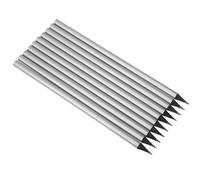 Lurrose 10 Pièces Crayon de Charpentier Argenté Multi-usage en Bois et Graphite, Facile à Tracer sur Bois, Béton et Papier, pour Chantier et Dessin Professionnel