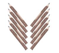 Lurrose 10 Pièces Crayons de Bois Marron Naturels Écriture Lisse et Effaçable, pour Projets Artistiques et Journaux, Crayons en Bois