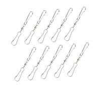 Lurrose 10 pièces Crochets Tournants Acier Inoxydable Supports Rotatifs Anti-enroulement pour Suspensions Éoliennes Décoratives de Jardin et Extérieures