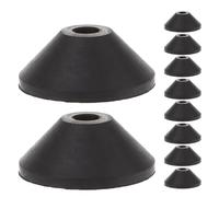 Lurrose 10 Pièces Joint Conique en Caoutchouc Noir pour Toilettes, Rondelle Étanche Résistante, Utilisation Polyvalente, Réparation pour Boulons de Siège Wc