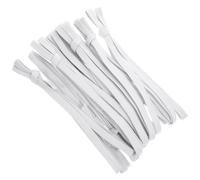 Lurrose 10 Pièces Large Élastique en Caoutchouc, Élastique pour Cahier, Blanc, Multi-fonction, Résistant à L’usure, pour Emballer des Boîtes et Maintenir des Serviettes