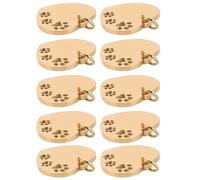 Lurrose 10 pièces Lot de Médailles Chien Forme Cœur Inoxydable Étiquettes Identification Vierges pour Collier Charmantes Plaques Nom pour Chiens et Chats