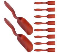 Lurrose 10 Pièces Mini Pelle à Gravier pour Bonsaï, Plastique Marron
