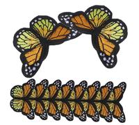 Lurrose 10 Pièces Patch Brodé Thermocollant Jaune Grand Format pour Vêtements et Accessoires Diy Couture Rapide pour Adultes Décoration Durable