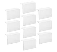 Lurrose 10 Pièces Porte Étiquettes Acryliques Transparentes Forme Supports Mini Prix Multifonctions pour Bureau et Commerce avec Adhésif Présentoirs Polyvalents pour Étiquettes et