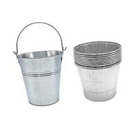 Lurrose 10 pièces Seau Graisse Barbecue avec Doublures Jetables Récipient Vidange Huile pour Barbecue Extérieur Facile à Nettoyer et Portable pour Barbecue Plein Air