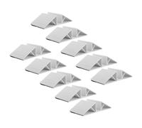 Lurrose 10 pièces Support Barrière Triangulaire pour Chien Base Renforcée Plastique Stabilisateur pour Portail et Clôture Extérieure Accessoires Fixation Barrières Animaux