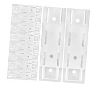 Lurrose 10 Pièces Support de Multiprise Abs Murale Fixateur Adhésif pour Prises Électriques Organisateur de Barrette Alimentation Installation sans Perçage pour Bureau et Maison Blanc