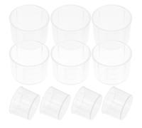 Lurrose 10 pièces Transparent Plastic Measuring Cups Liquid Containers Portable Lab And Kitchen Beakers For Juice Milk Medication Dosing Réutilisable