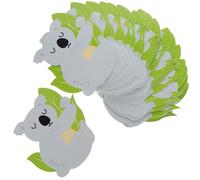 Lurrose 100 Cartes en Papier à Décor Koala pour Emballage de Sucettes, Décoration de Sucette Diy, 100 Pcs, Papier Sûr pour Fête D'anniversaire Garçon et Filles et Présents Festifs