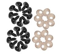 Lurrose 100 Ensembles DIY Plastic Safety Noses for Plush Toys Craft Dog Nose for Crochet Amigurumi Puppet Making Accessories