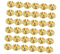 Lurrose 100 Pièces Dos Fermoir Laiton pour Broches Attaches Sécurisées pour Badges Épingles De Cravate Et Chapeaux pour Réunions Mariages Et Projets Artisanaux