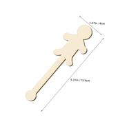 Lurrose 100 Pièces Lot de Bâtons Bois Forme Personnes pour Garçon Fille Kit DIY Peinture et Dessin Sticks Artisanat Créatif pour Activités Éducatives et Projets Groupe