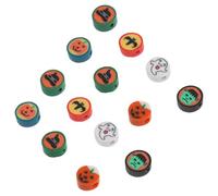 Lurrose 100 Pièces Lot de Perles en Pâte Polymère Style Halloween pour Bracelets et Chevillères, Accessoires Décoratifs pour Projets DIY de Bijoux Plusieurs Styles