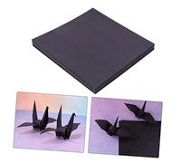 Lurrose 100 Pièces Papier Origami Noir Carrées pour Bricolage Pliage et Décoration Diy pour Création de Grues Papier et Projets Artistiques