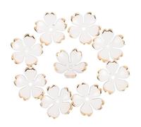 Lurrose 100 Pièces Perles de Fleurs Acryliques pour Fabrication de Bijoux Charms pour Accessoires de Tête et Épingles à Cheveux Diy Décorations Artisanales