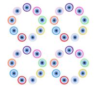 Lurrose 100 Pièces Perles en Pâte Polymère Œil du Diable Légères pour Fabrication de Bracelets et Colliers, Accessoires de Bijoux Créatifs pour Projets DIY Plusieurs Styles