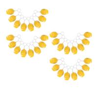 Lurrose 100 pièces Porte-clés Casque Sécurité Construction Mini Casque Ingénieur Jaune Décoration Fête Thème Chantier Porte-clefs Léger pour Cartable