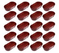 Lurrose 1000 Moules Ovales à Mini-cakes en Papier Alimentaire Café, Doublures pour Muffins, Caissettes Jetables pour Pâtisserie Maison et Occasions Festives, Format Moyen 9 Cm
