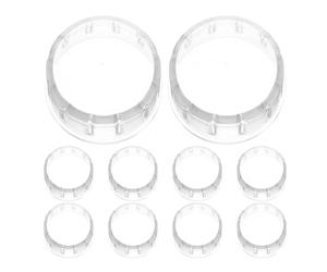 Lurrose 10pcs Couvercles de Shaker Ronds en Résine PC Forte Étanchéité et Nettoyage Simple, Adaptés pour Shaker à Cocktail et Mason Jar Cafés et Gyms