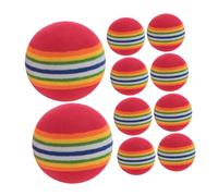 Lurrose 10pièces Balle Entraînement Mousse Eva Souple Arc-Ciel pour Chiens Et Chats Jouet Interactif pour Mâcher Et Jouer à Intérieur