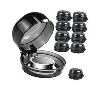 Lurrose 10pièces Couvercles De Boutons De Cuisinière Pour Sécurité Garçon Fille Protection Des Commandes De Gaz Et Four Anti-turning Transparent Noir