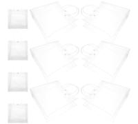 Lurrose 10pièces Sacs Transparent avec Poignées Réutilisables Petit Format Fourre-tout Portable pour Emballage Cadeaux Fête Mariage