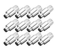 Lurrose 12 Pcs Feux de Roue Vélo Éclairage pour Vélo de Route en Acier Inoxydable Argenté, Alimenté et Antichoc, Accessoires pour Bouchon de Pneu
