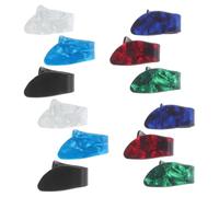 Lurrose 12 Pièces Médiators pour Pouce Taille Moyenne en Celluloïd, Ensemble Pratique pour Harpe et Banjo, Accessoires pour Musiciens Fingerstyle