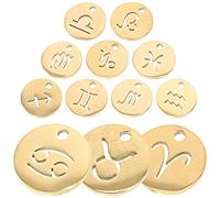 Lurrose 12 Pièces Pendentifs Ronds Inoxydable pour Femmes de Collier Diy Décoratif pour Design Unique et Durable