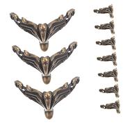 Lurrose 12 Pièces Pieds de Meubles Petit Jambe Pare-Chocs pour chaises Pied de Meuble Pieds de Protection Accessoires de Meubles Patins de Pieds de Chaise Alliage de Zinc Brown