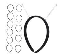 Lurrose 12 Pièces -tête Avec Ressort Bandeau à Ressort Diy Bopper Bandeaux D'antenne Enfants Bandeaux De Costumes Accessoires Femme Costume D'extraterrestre Bandeau D'antenne Noir Fer