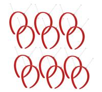 Lurrose 12 Pièces -tête Avec Ressort Bandeau Couvre-chef Pour Femmes Bandeau De L'espace Accessoires De Costume Extraterrestre Femme Accessoires De Cheveux Habillés Peluche Rouge