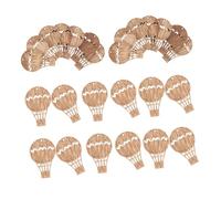 Lurrose 120 Pièces découpages en bois de ballon à air chaud ornement de ballon à air chaud charmes de ballon à air chaud décoration miniature ornements en bois bricolage en bois Bambou
