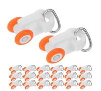 Lurrose 120 Pièces Poulies de Rail de Rideau de Plafond en Plastique et Métal pour Mouvement Précis Bruit, Accessoires Coulissants pour Chambres Calmes