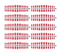 Lurrose 120pcs rouge faux ongles dentelle pleine couverture court faux ongles bricolage nail art
