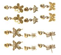 Lurrose 12pcs Accessoires de Coiffure Vintage en Alliage Or pour Dreadlocks, Anneaux à Cheveux Confortables et Élégants, Maintien Sécurisé Quotidien Fête