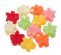 Lurrose 12pcs Pinces à Cheveux à Fleurs en Plastique pour Cheveux Épais, Faciles à Utiliser, pour Camping et Banquets, Maintien et Design Hawaïen