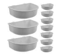 Lurrose 15 Pièces Gamelles Suspendues pour Cage Animaux Bol à Eau Antidébordement Fixation Ajustable Compatible Chenil Chiens Chats Lapins Oiseaux Gris