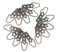 Lurrose 15 Pièces Heavy Duty D Ring Picture Hangers With Screws Brass Frame Hanging Kit For Mirrors Paintings Clocks And Artwork Double Hole Secure Hooks